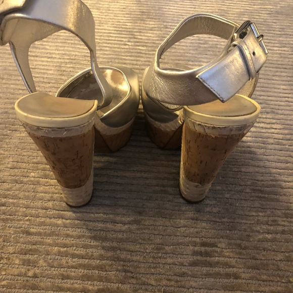 Giuseppe Zanotti leather cork skin wedges size 8 - Picture 4 of 8